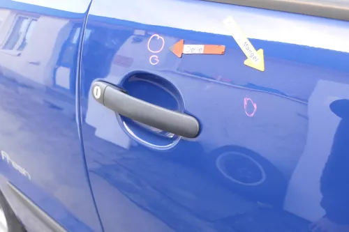 VW Fox 5Z Tür vorne rechts Beifahrertür blau LL5M (169903)