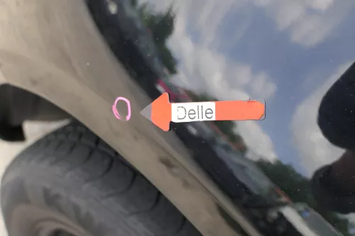 VW Fox Kotflügel vorne links schwarz L041 (169926)