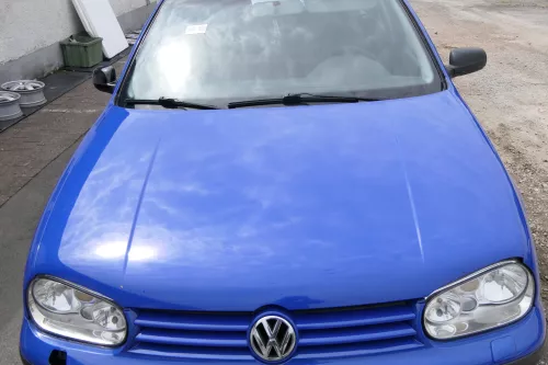 VW Golf 4 Motorhaube Haube Klappe vorne blau LW5Z