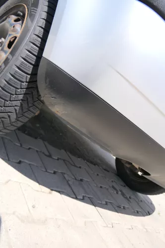 VW Polo 9N 9N3 Stoßstange Heckstoßstange hinten silber grau LA7W (170121)