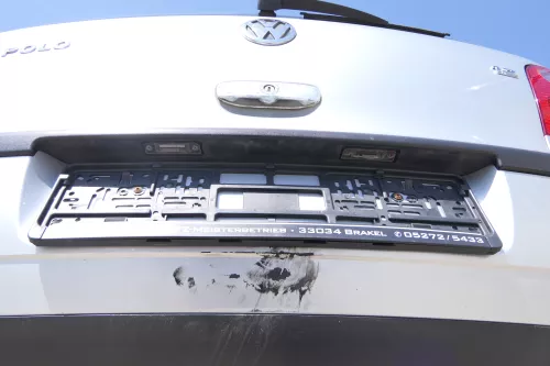 VW Polo 9N 9N3 Stoßstange Heckstoßstange hinten silber grau LA7W (170121)