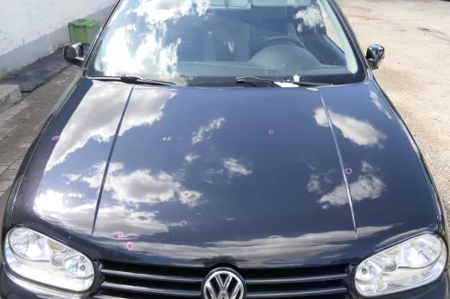 VW Golf 4 Motorhaube Haube Klappe vorne schwarz LC9Z metallic blackmagic ll