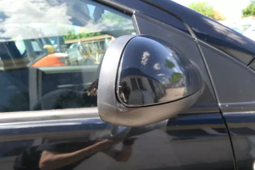 VW Fox 5Z manueller Spiegel Außenspiegel + Glas rechts schwarz L041 mechanisch (170169)