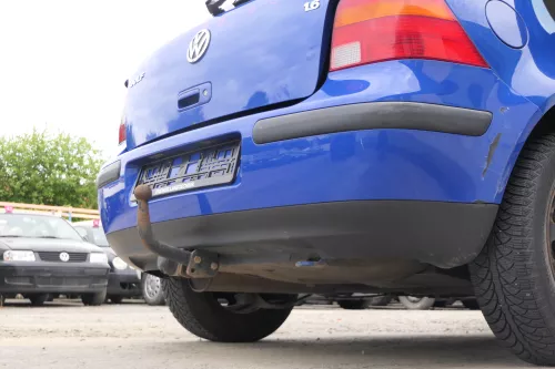 VW Golf 4 Limousine Stoßstange hinten Heckstoßstange Stoßfänger blau LW5Z (170182)