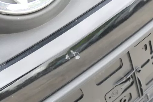 VW Fox 5Z Stoßstange vorne Stoßfänger schwarz LC9Z mit Grill (170195)