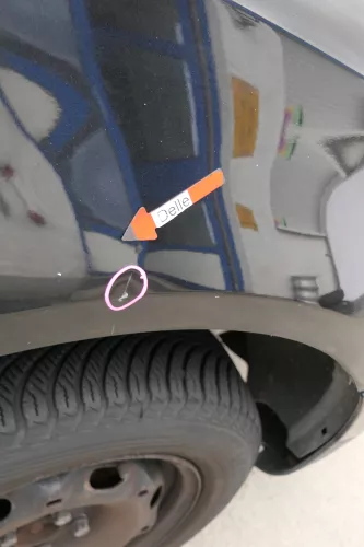 VW Fox 5Z Kotflügel vorne rechts schwarz LC9Z (170196)