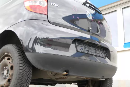 VW Fox 5Z Stoßstange hinten Stoßfänger schwarz LC9Z uni Heckstoßstange (170200)