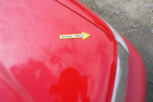 VW Polo 6N Motorhaube Klappe vorn vorne rot LP3G (170211)