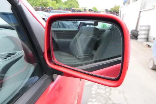 VW Polo 6N elektrischer elektrisch Spiegel Außenspiegel rechts rot LP3G & Glas (170226)