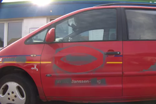 Sharan 7M Alhambra Tür links vorne Fahrertür rot bis Bj1999 ohne Anbaute