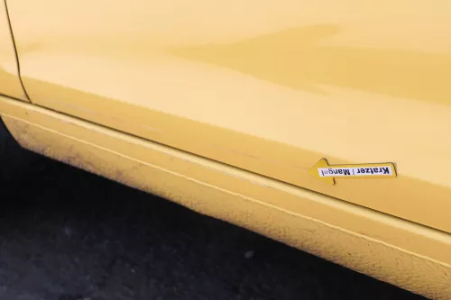 VW Fox 5Z Tür vorne links Fahrertür gelb LY1C - ohne Anbauteile (170407)