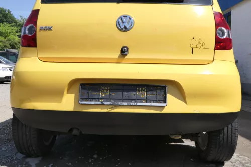 VW Fox 5Z Stoßstange hinten Stoßfänger gelb LY1C