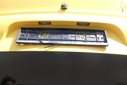 VW Fox 5Z Stoßstange hinten Stoßfänger gelb LY1C (170409)