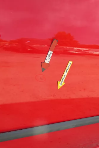 VW Lupo Seat Arosa Tür vorne links Fahrertür rot LP3G (mechanischer Fenster (170466)