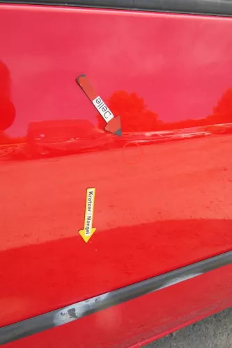 VW Lupo Seat Arosa Tür vorne links Fahrertür rot LP3G (mechanischer Fenster (170466)