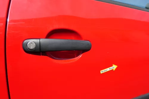 VW Lupo Seat Arosa Tür vorne rechts Beifahrertür rot LP3G (mechanischerFenst (170467)