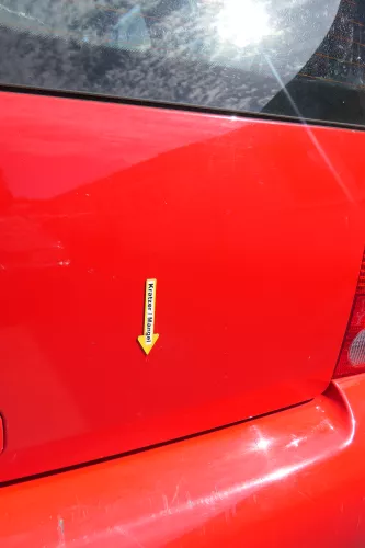 VW Lupo 6X Heckklappe Klappe Kofferraumklappe Scheibe rot LP3G (170469)