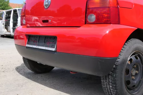 VW Lupo Stoßstange hinten Heckstoßstange Stoßfänger rot LP3G (170471)