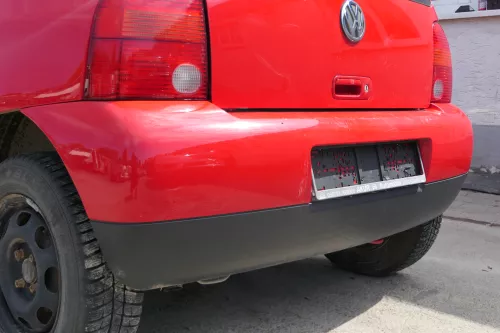 VW Lupo Stoßstange hinten Heckstoßstange Stoßfänger rot LP3G (170471)