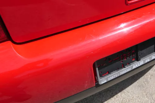 VW Lupo Stoßstange hinten Heckstoßstange Stoßfänger rot LP3G (170471)