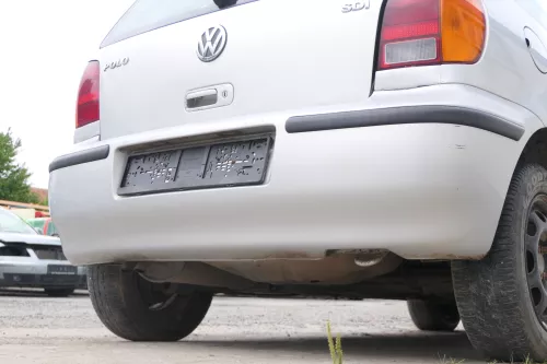 VW Polo 6N2 Stoßstange hinten Heckstoßstange Stoßfänger silber LB7Z (170483)