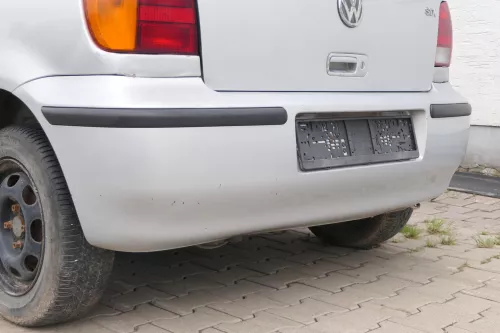 VW Polo 6N2 Stoßstange hinten Heckstoßstange Stoßfänger silber LB7Z (170483)