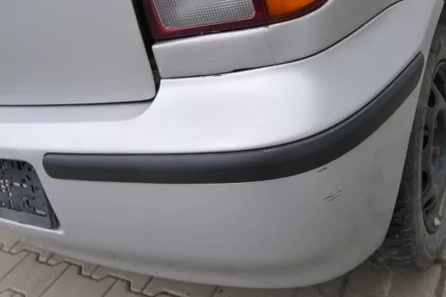 VW Polo 6N2 Stoßstange hinten Heckstoßstange Stoßfänger silber LB7Z (170483)