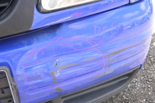 Seat Arosa 6H Stoßstange vorne vorn Frontsttoßstange blau LS5J (170562)