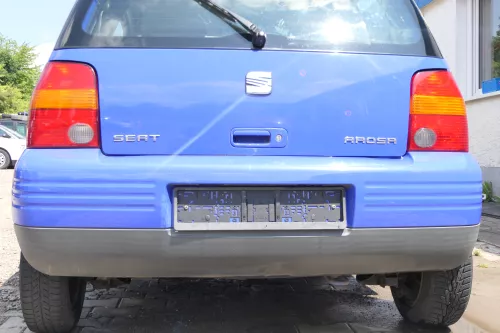 Seat Arosa 6H Stoßstange hinten Heckstoßstange blau LS5J