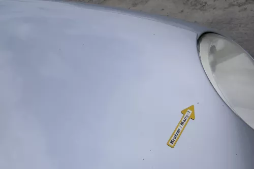 VW Polo 9N Motorhaube Klappe vorne silber grau LA7W reflexsilber bisca.Bj.2004 K (170574)