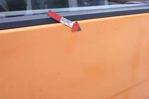 VW T4 Tür vorne rechts orange LP2C Beifahrertür 701831056H bis ca1996 ohne Anbau (170592)