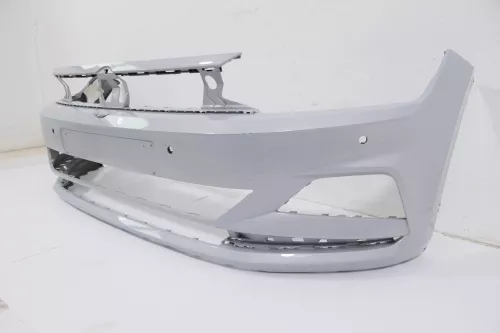VW Polo AW 2G Stoßstange vorne Frontstoßstange Stoßfänger silber (170637)