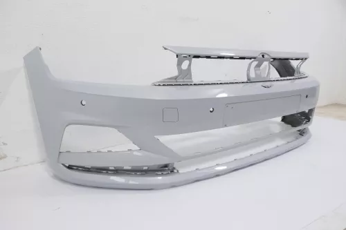 VW Polo AW 2G Stoßstange vorne Frontstoßstange Stoßfänger silber (170637)