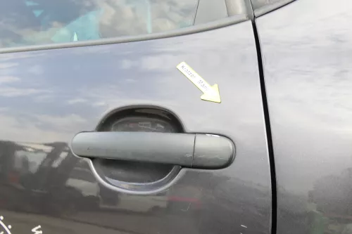 Seat Altea 5P Tür hinten links schwarz LS9N - ohneAnbauteile (170682)