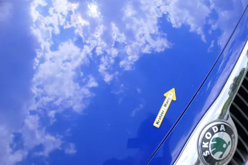 Skoda Fabia 6Y Motorhaube Klappe vorne blau LF5K mit Grill vorn (170739)