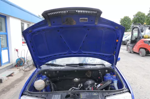 Skoda Fabia 6Y Motorhaube Klappe vorne blau LF5K mit Grill vorn (170739)