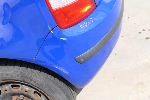 Skoda Fabia 6Y Schrägheck Stoßstange hinten Heckstoßstange blau LF5K (170745)