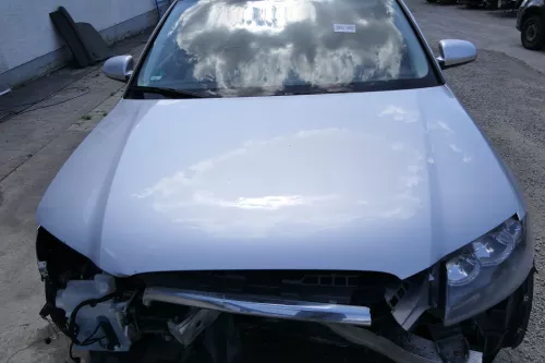 A3 8P Motorhaube Haube Klappe vorn vorne grau LX7W silber  - MÄNGEL KNICK (170781)