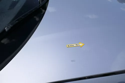 A3 8P Motorhaube Haube Klappe vorn vorne grau LX7W silber  - MÄNGEL KNICK (170781)