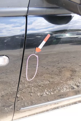 VW Fox 5Z Tür vorne links Fahrertür schwarz L041 (170841)