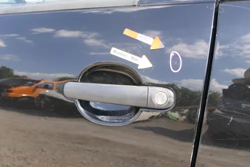 VW Fox 5Z Tür vorne links Fahrertür schwarz L041 (170841)