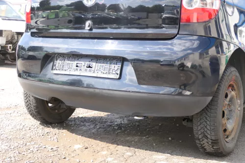 VW Fox 5Z Stoßstange hinten Stoßfänger schwarz L041 uni Heckstoßstange (170843)