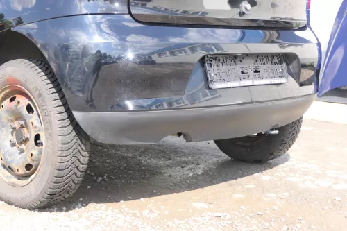 VW Fox 5Z Stoßstange hinten Stoßfänger schwarz L041 uni Heckstoßstange (170843)