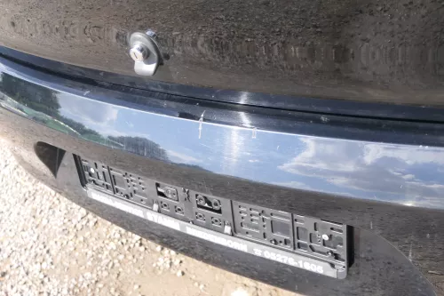 VW Fox 5Z Stoßstange hinten Stoßfänger schwarz L041 uni Heckstoßstange (170843)