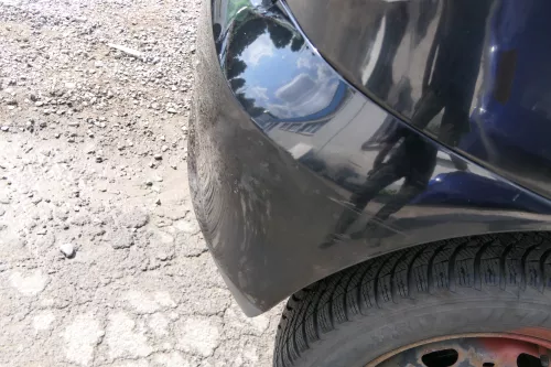 VW Fox 5Z Stoßstange hinten Stoßfänger schwarz L041 uni Heckstoßstange (170843)