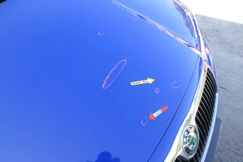 Skoda Fabia 6Y Motorhaube Klappe vorne blau LF5K vorn     (OHNEgrill!) (170896)