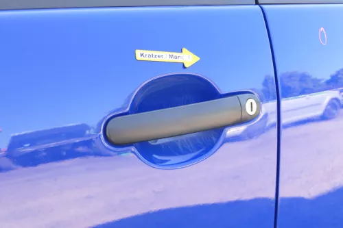 Fabia 6Y Kombi + Limousine Tür vorne links Fahrertür blau LF5K ohneAnbaute (170902)