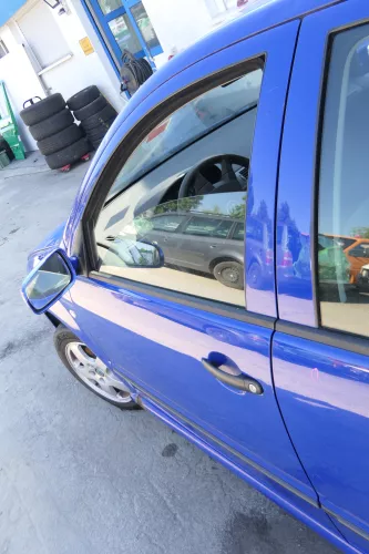 Fabia 6Y Kombi + Limousine Tür vorne links Fahrertür blau LF5K ohneAnbaute (170902)