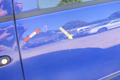 Skoda Fabia 6Y Limousine Schrägheck Tür hinten links blau LF5K (170903)