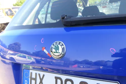 Skoda Fabia 6Y6 Schrägheck Heckklappe Kofferraumklappe hinten blau LF5K (170904)